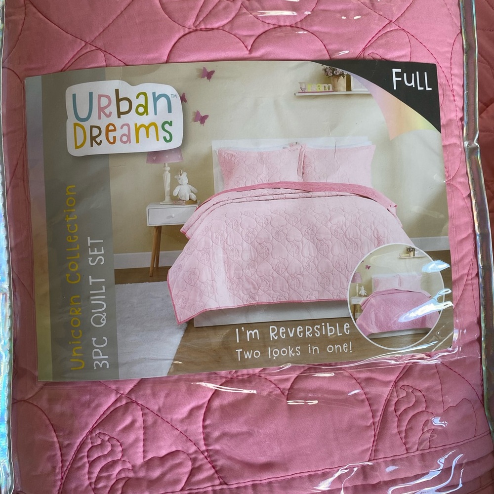 Soft Pink Quilt Bedding Set